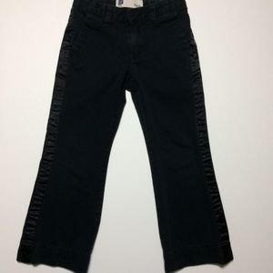 Girl’s Gap Black Pants With Side Ribbon Size 6